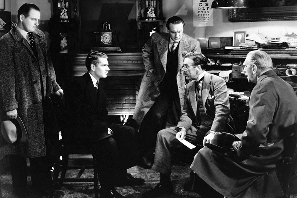 Reginald Denny, Laurency Olivier, George Sanders, Leo G. Carroll, Rebecca, 1940