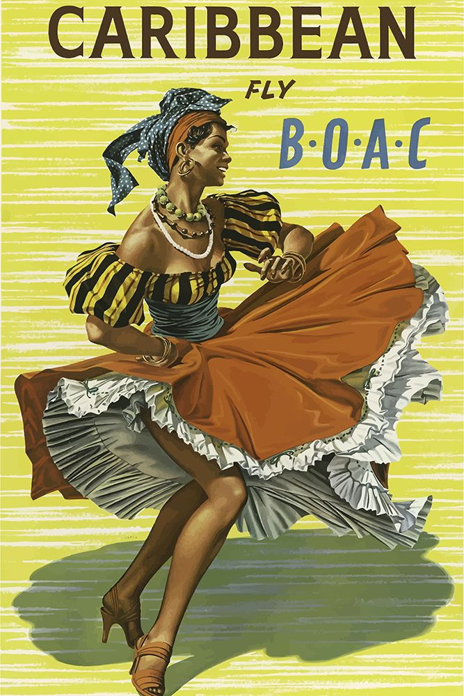 Caribbean Air Travel Poster