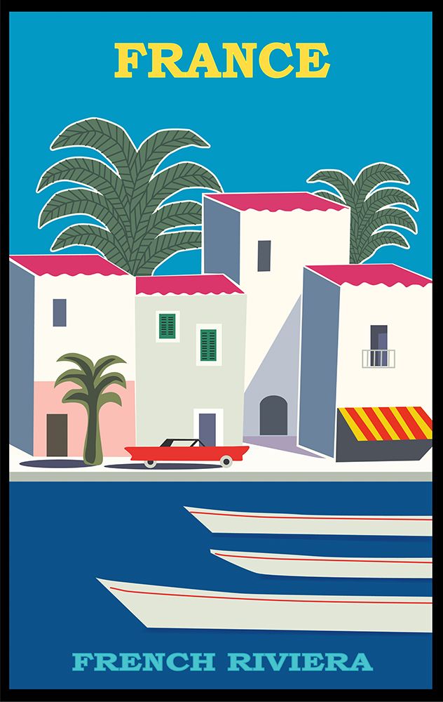 Cote Dazur France Travel Poster