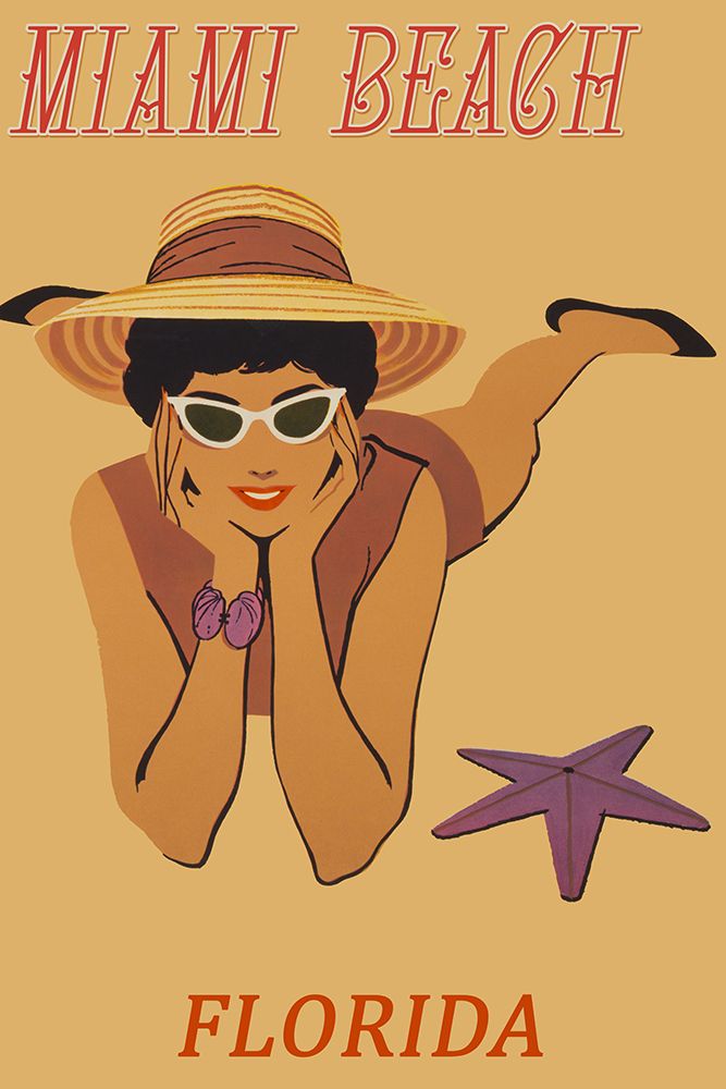 Miami Beach Vintage travel poster