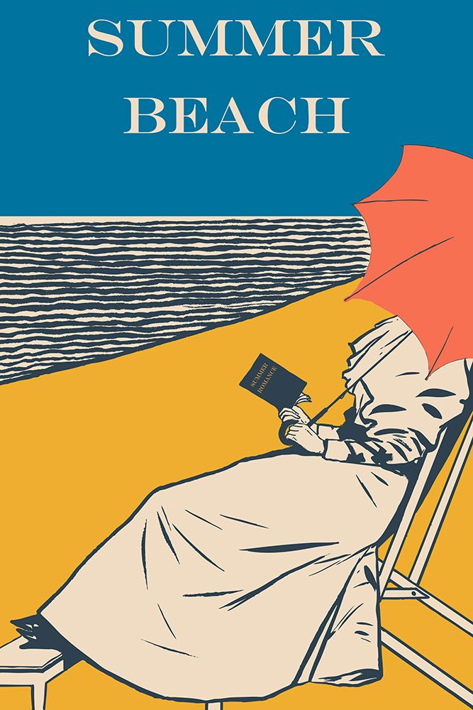 Women Reading on Beach