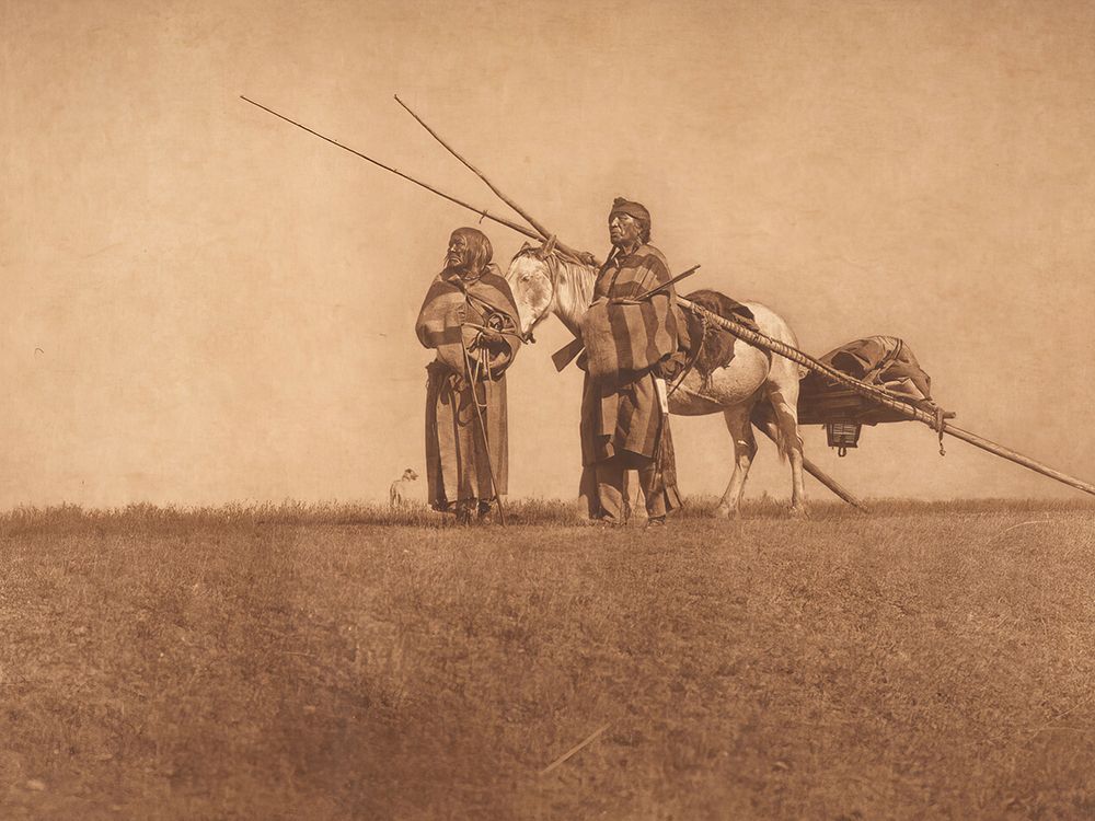 A Blackfoot Travois 1926