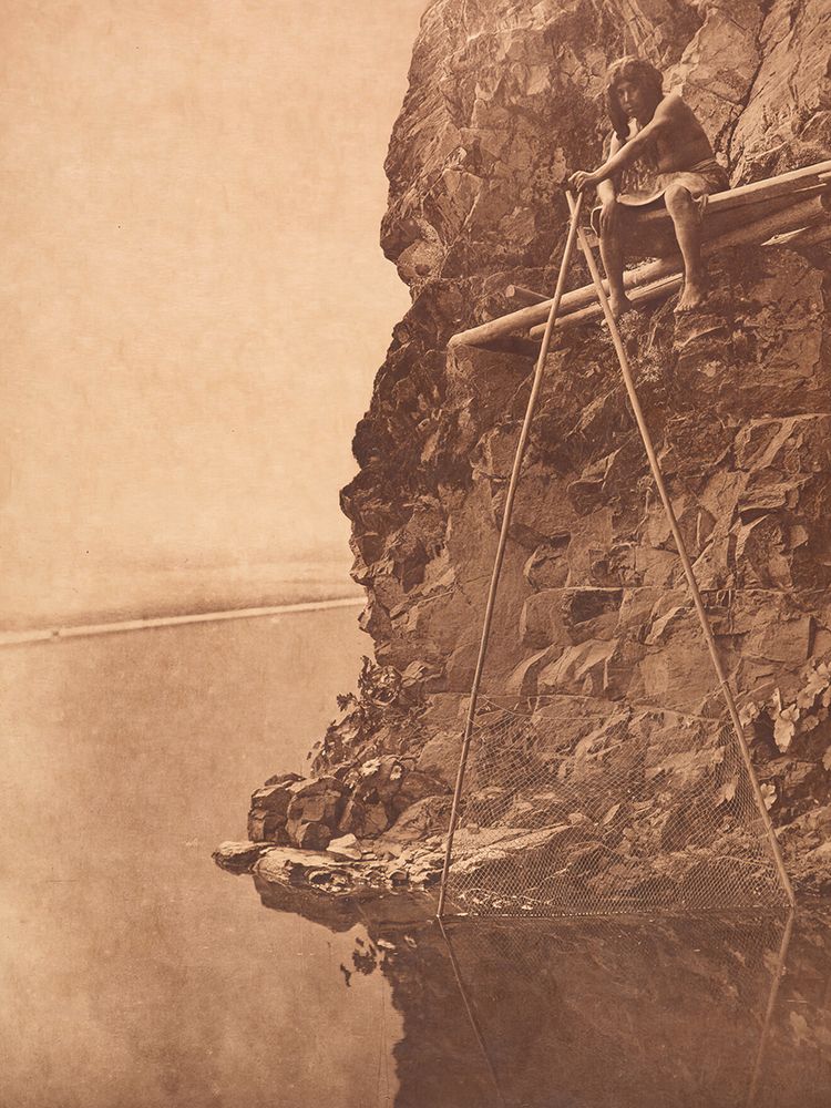 Fishing Platform on Trinity River - Hupa 1923