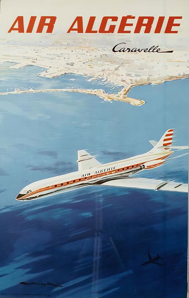 Algeria Vintage Air Travel Poster
