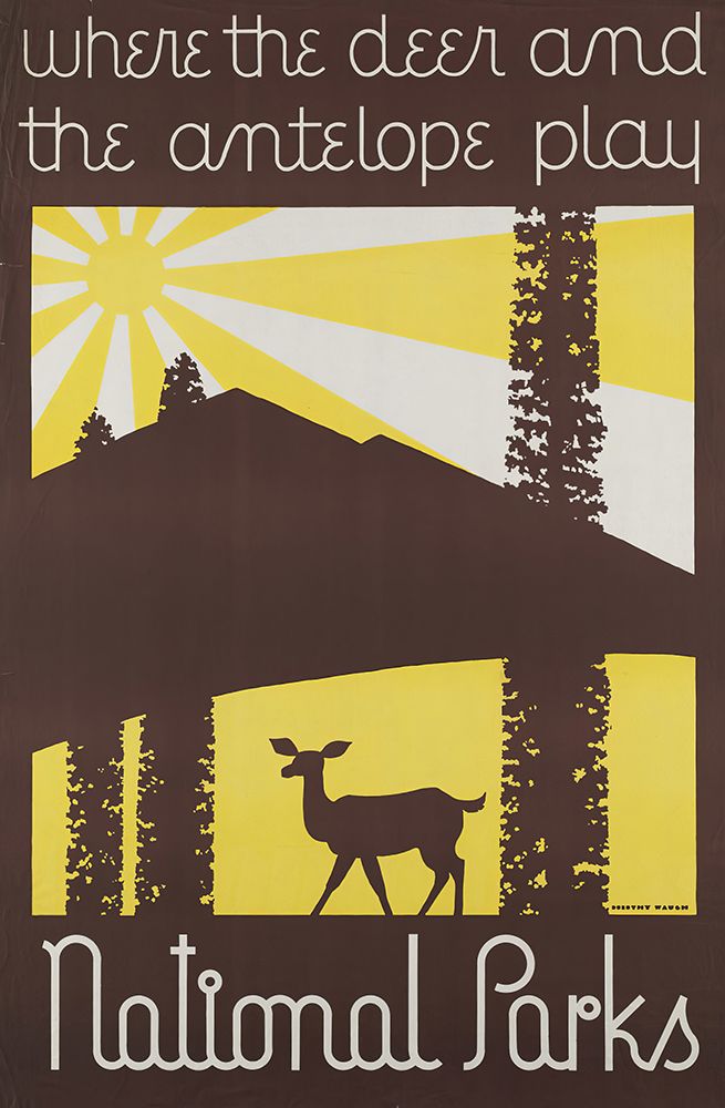 American Vintage National Parks Poster Deer