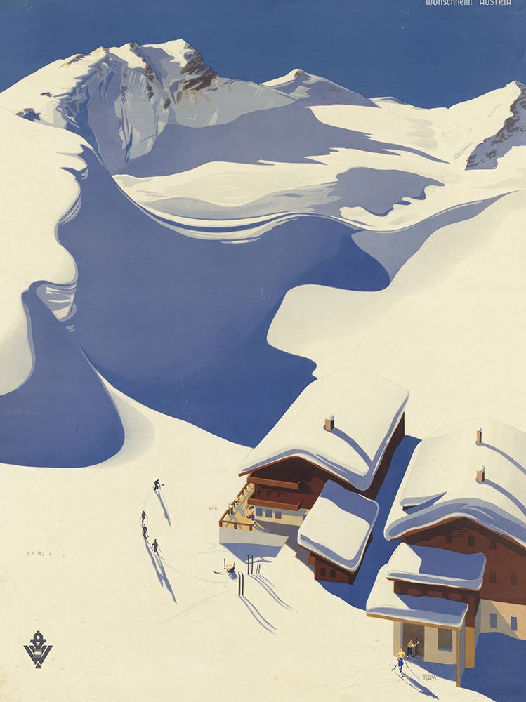 Austria Ski Resort Vintage Travel Poster I