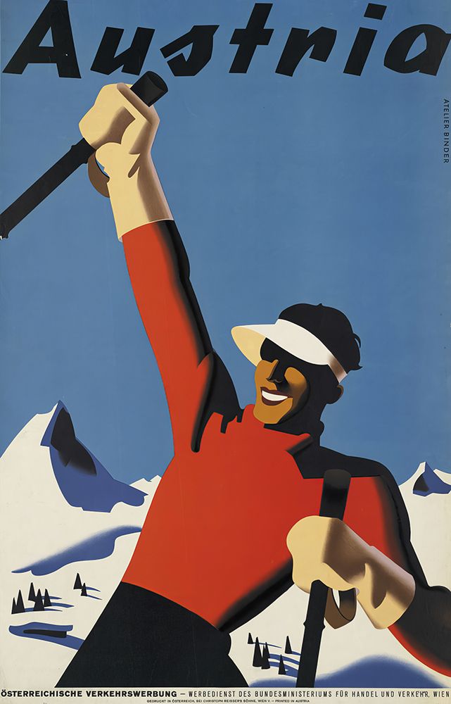 Austria Ski Resort Vintage Travel Poster II