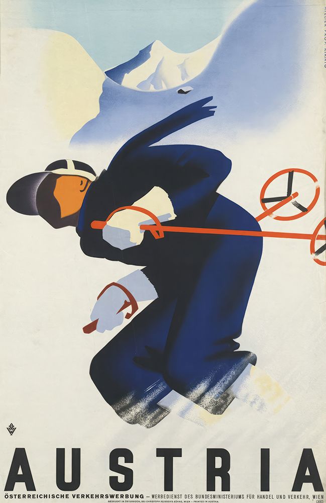 Austria Vintage Ski Travel Poster I