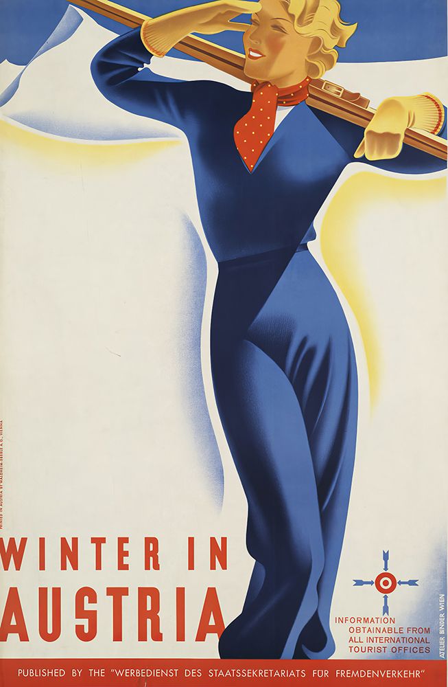 Austria Vintage Ski Travel Poster II