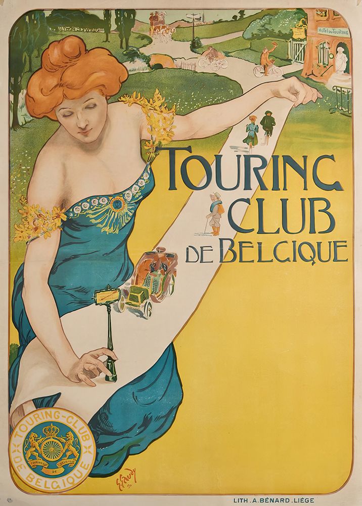 Belgium Touring Club Vintage Travel Poster