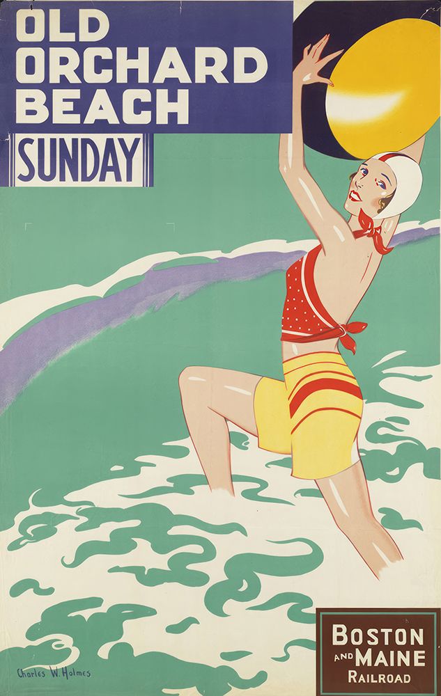 Boston and Maine Vintage Railroad Poster