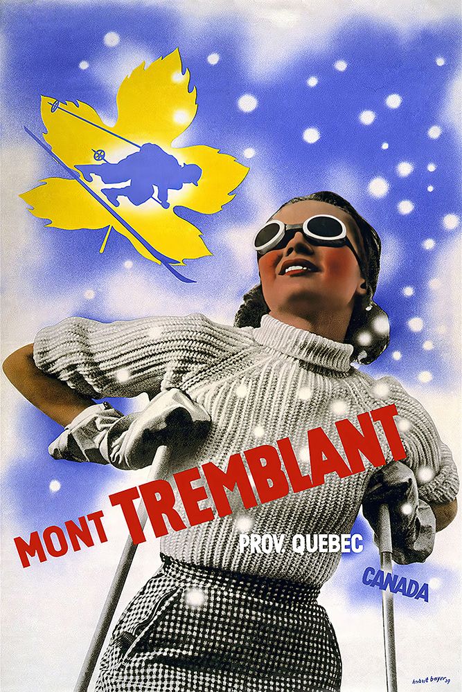 Canada Quebec Vintage Travel Poster