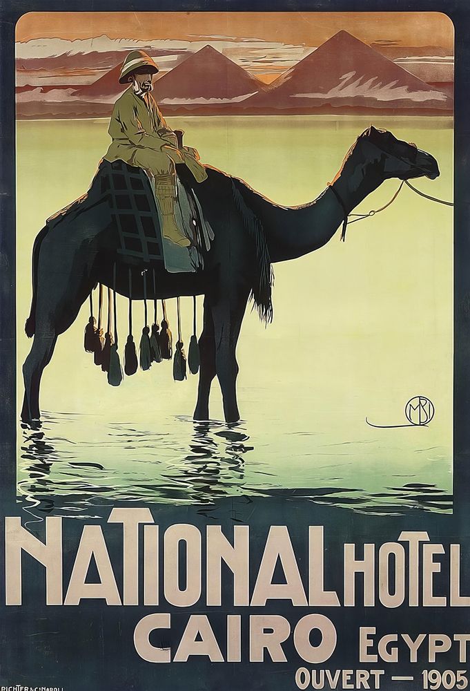 Egypt Cairo Vintage Travel Poster 1905