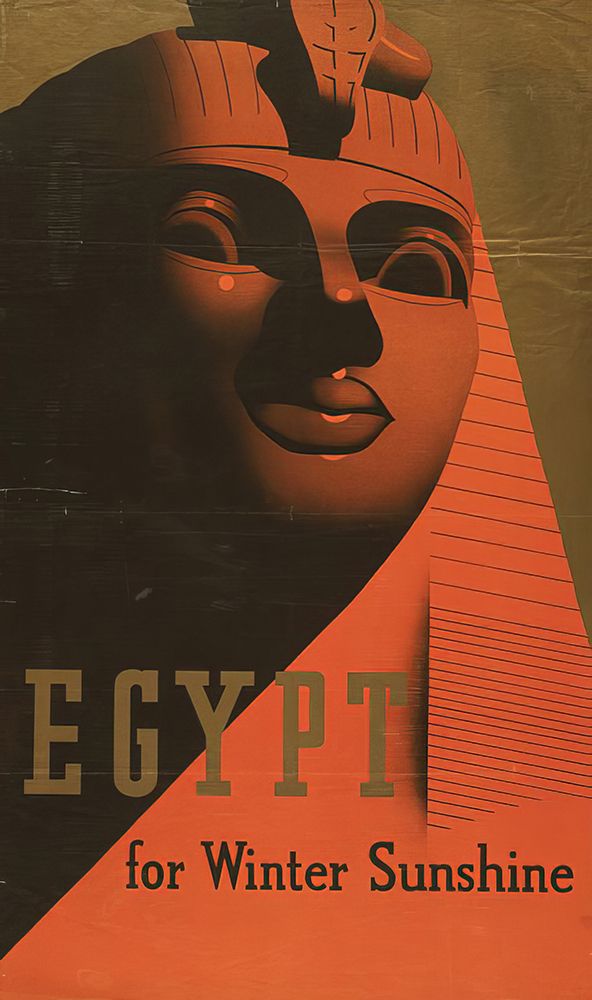 Egypt Winter Sunshine Vintage Travel Poster
