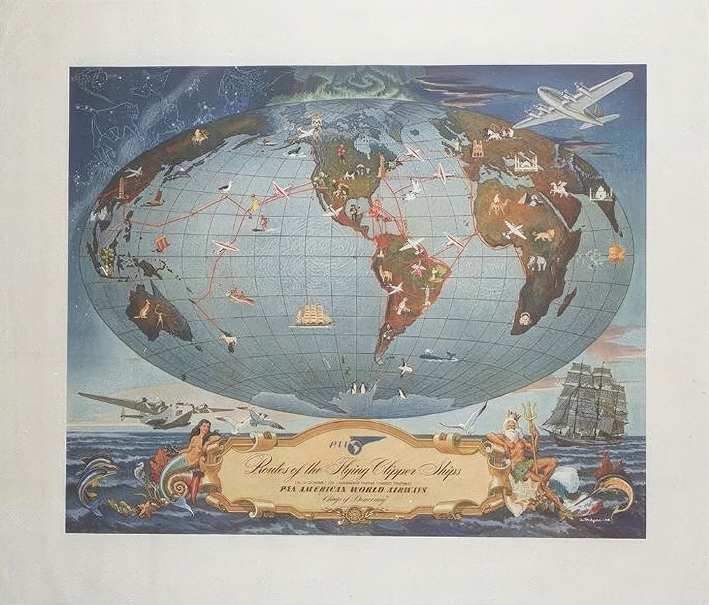 Flying Clipper World Travel Poster