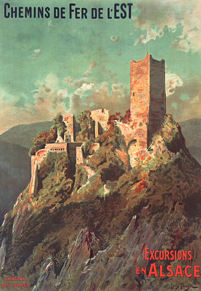 France Alsace Vintage Railway Travel Poster