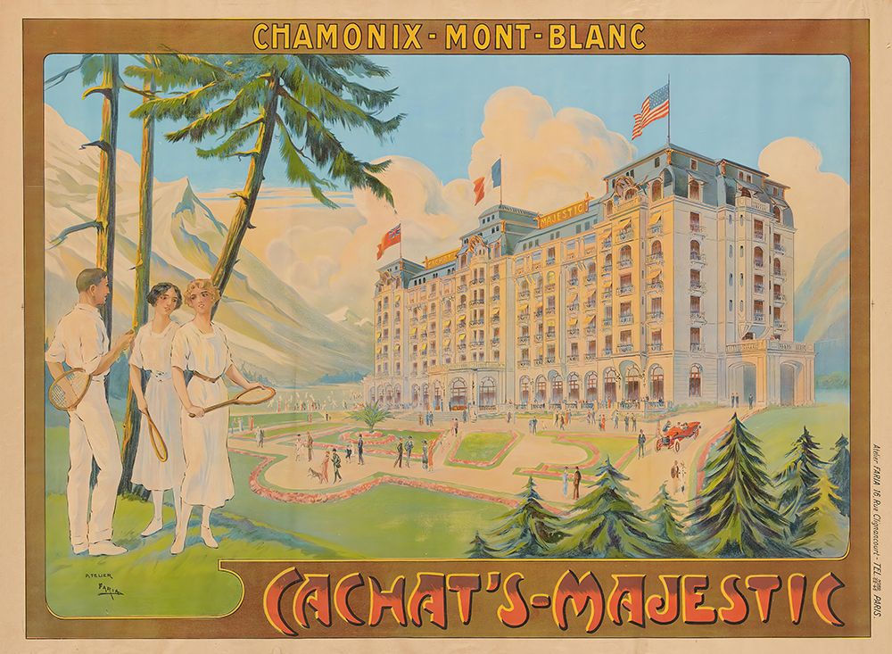 France Chamonix Mont Blanc Vintage Travel Poster