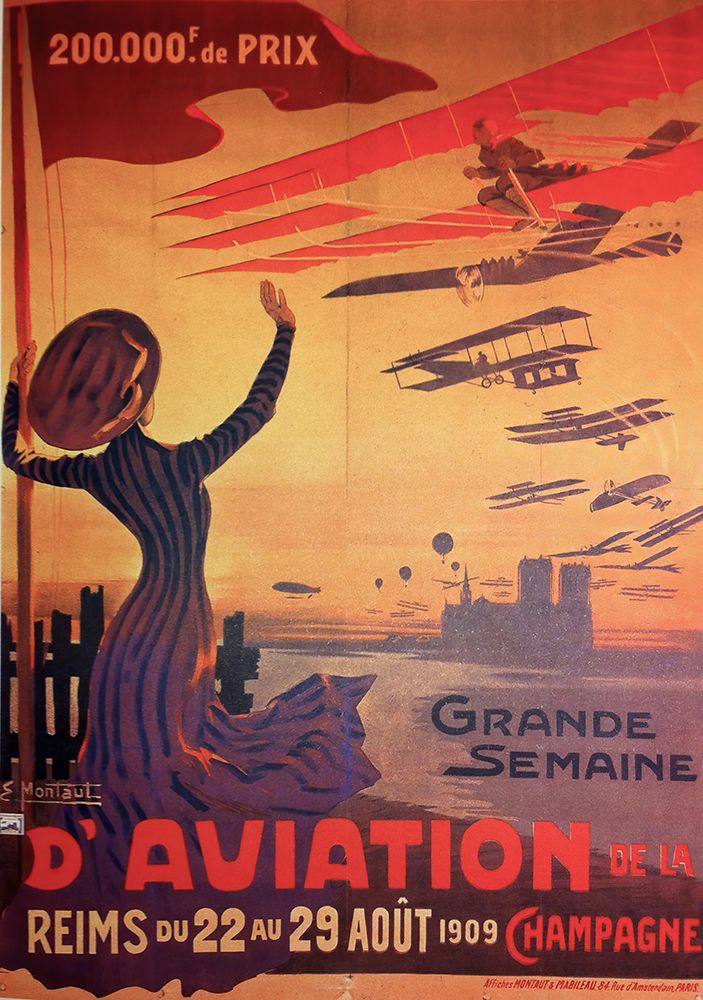 French Vintage Aviation Poster 1909