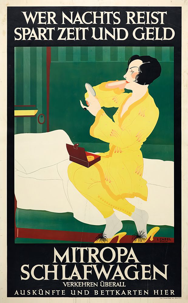 German Mitropa Rail Vintage Travel Poster 1928