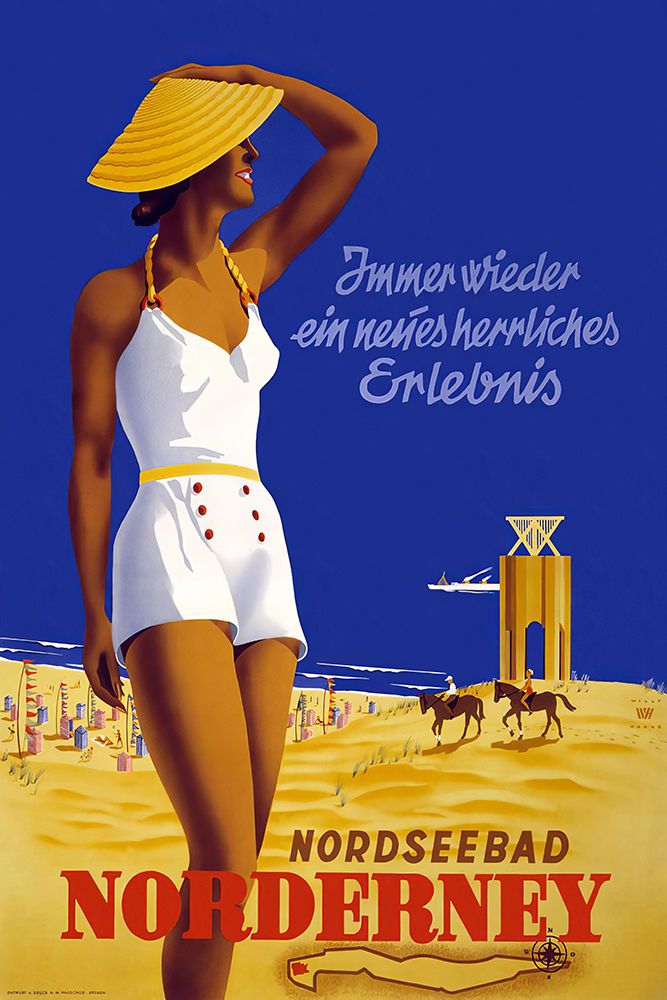 Germany Nordseebad Vintage Travel Poster