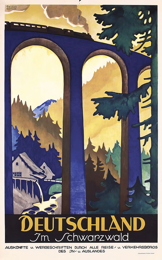 Germany Vintage Travel Poster circa 1930