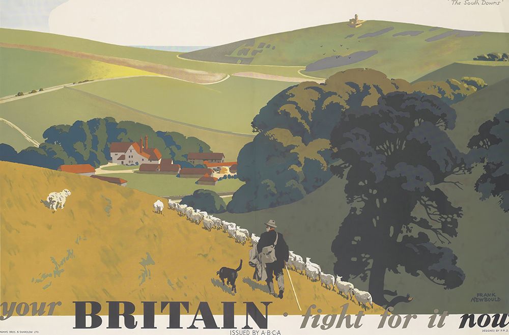Great Britain The South Downs Travel Poster by Frank Newbould