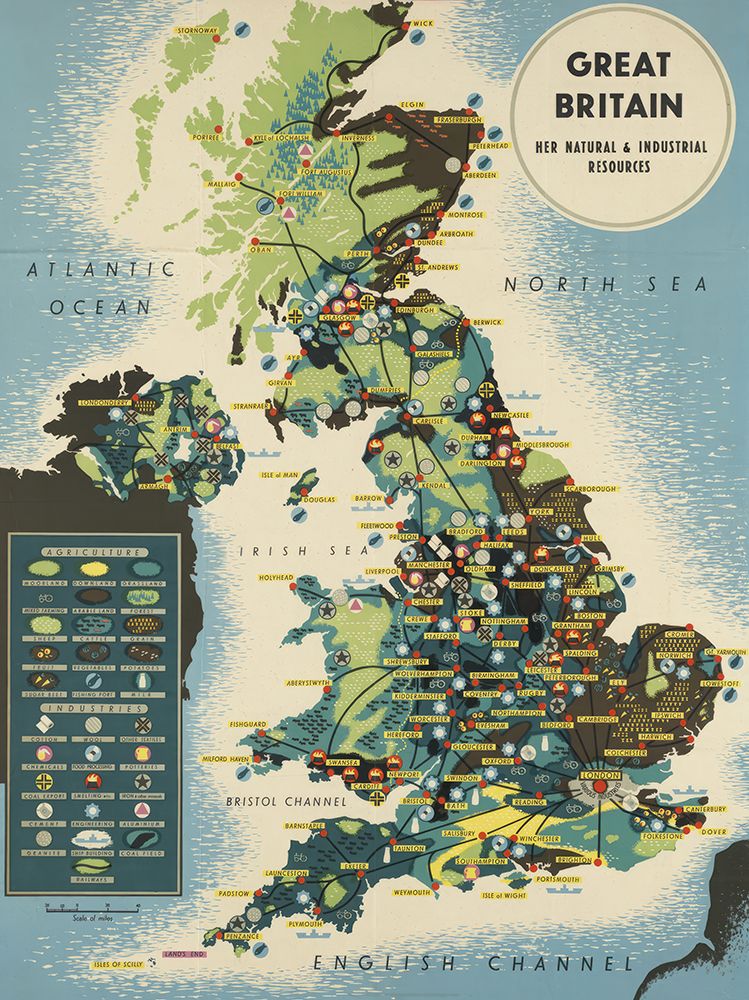 Great Britain Vintage Travel Poster