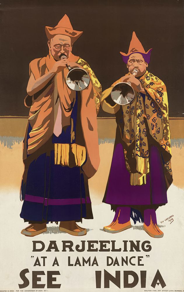 India Darjeeling Vintage Travel Poster