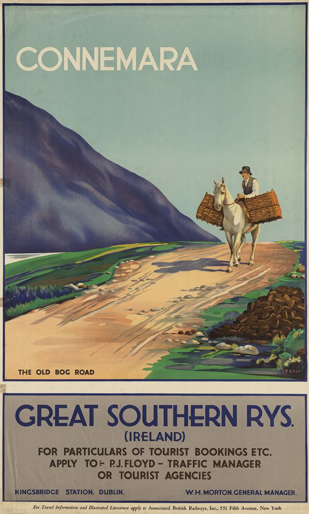 Ireland Connemara Vintage Travel Poster circa 1930