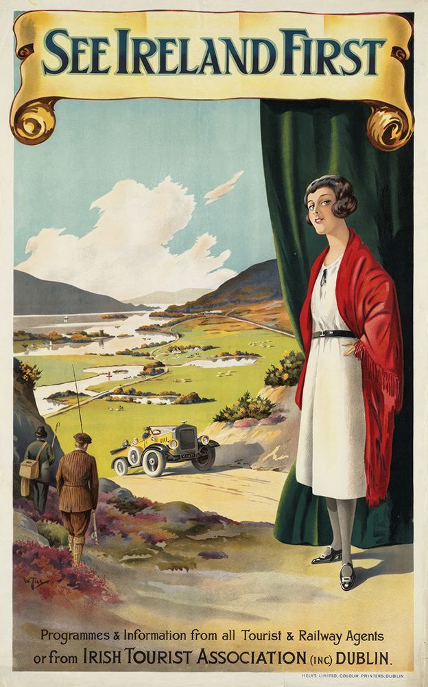 Ireland First Vintage Travel Poster