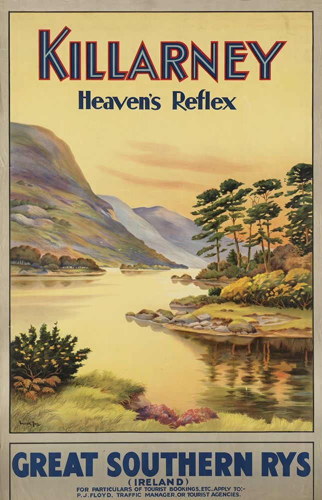 Ireland Vintage Railway Travel Poster