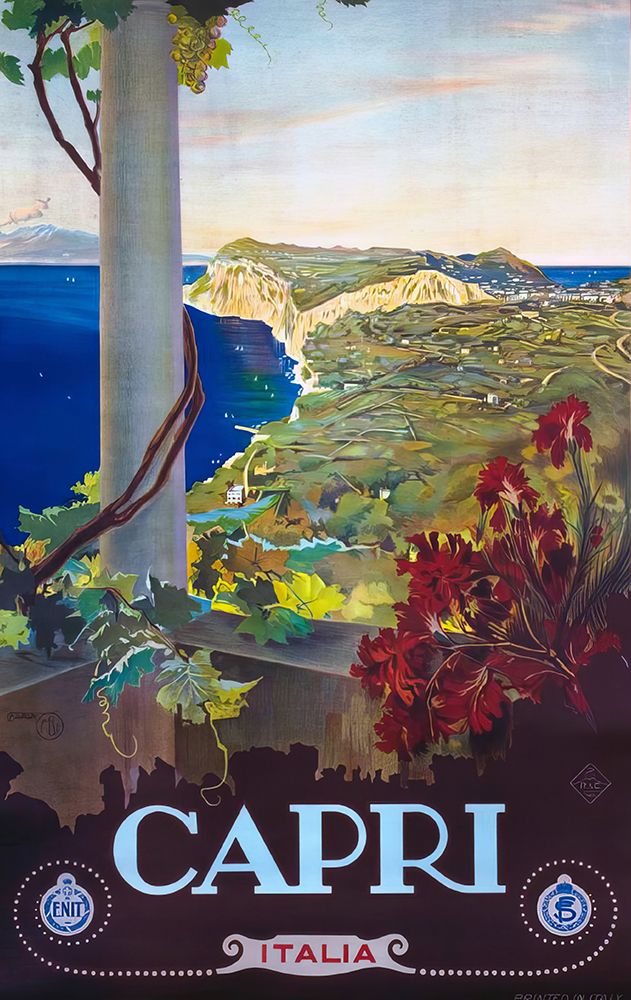 Italy Capri Vintage Travel Poster