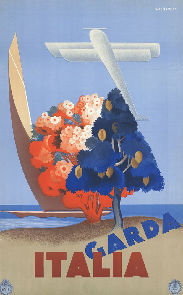 Italy Garda Vintage Travel Poster