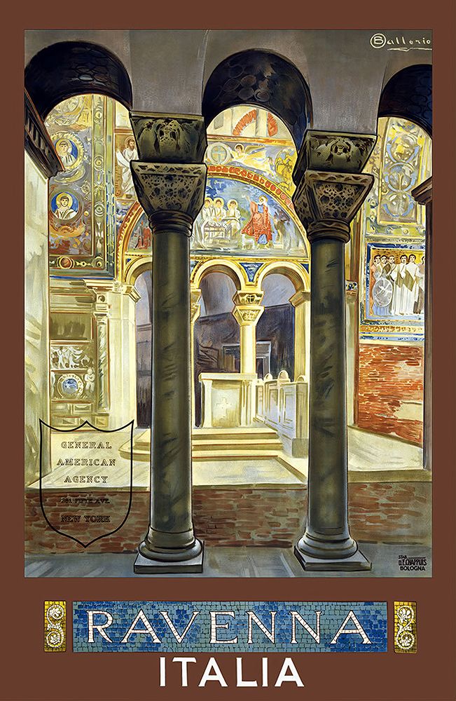 Italy Ravenna Vintage Travel Poster