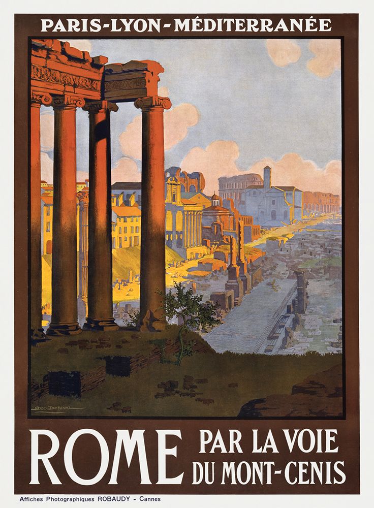 Italy Rome Vintage Travel Poster