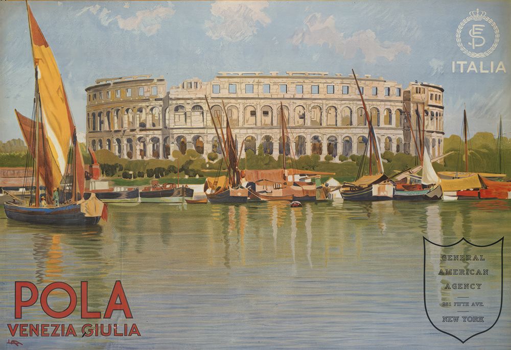 Italy Venice Pola Vintage Travel Poster