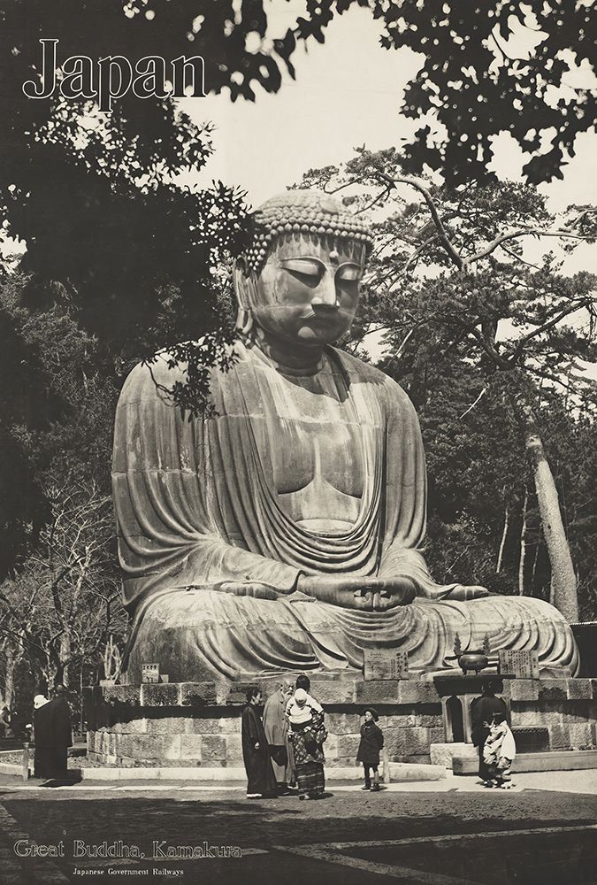Japan Buddha Vintage Travel Poster