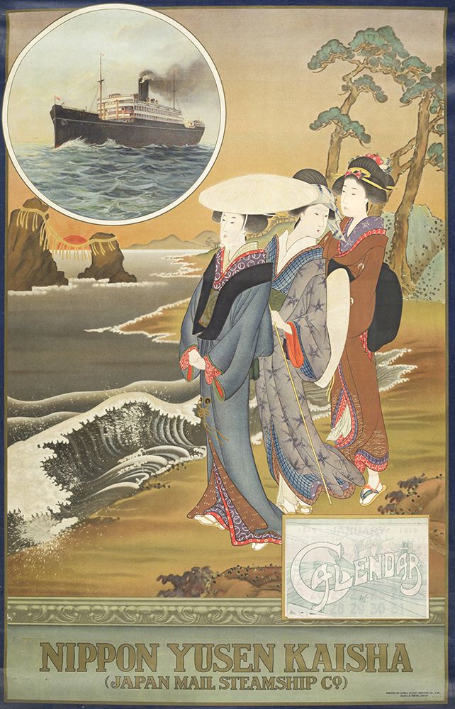 Japan Nippon Yusen Kaisha Vintage Travel Poster