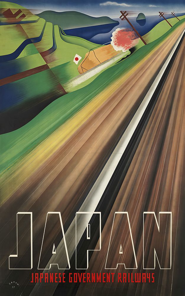 Japan Vintage Railways Travel Poster