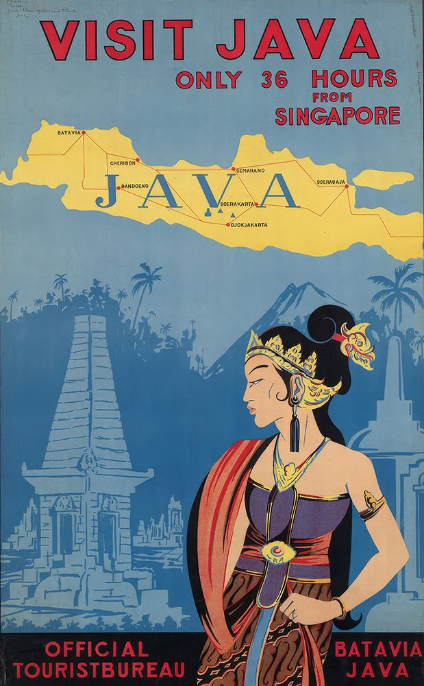 Java Vintage Travel Poster