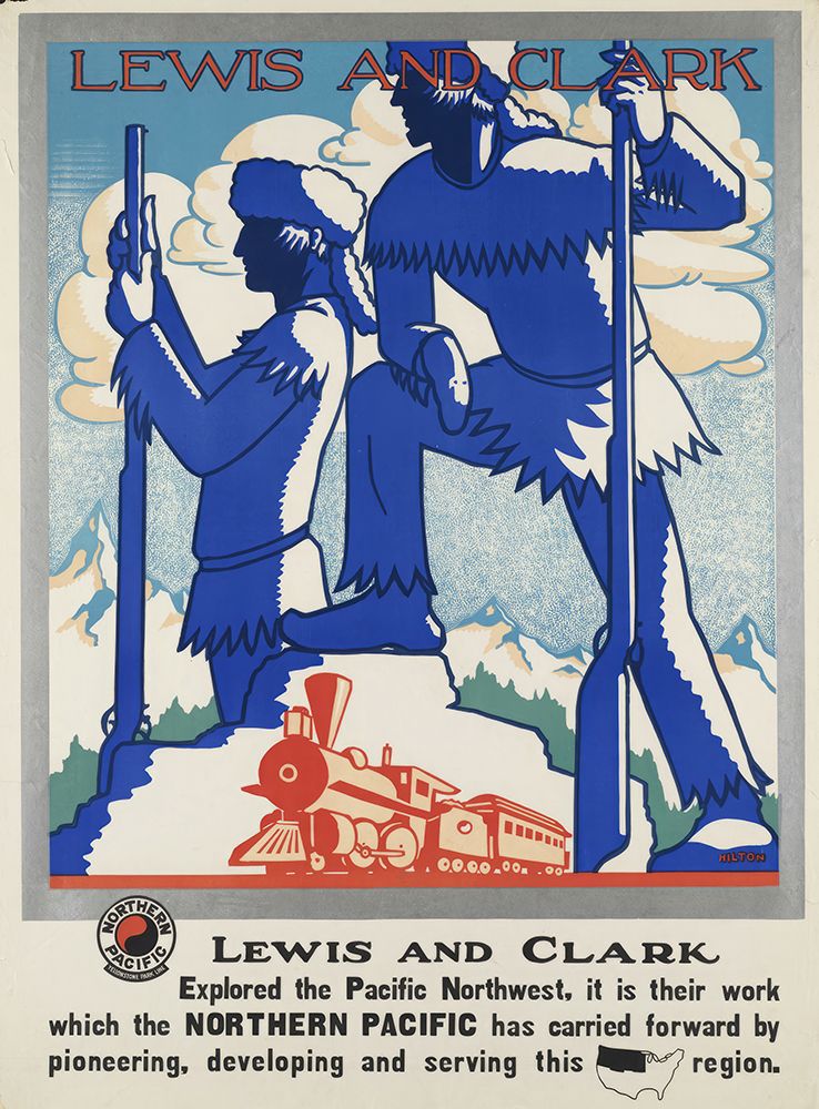 Lewis and Clark Vintage Rail Travel Poster