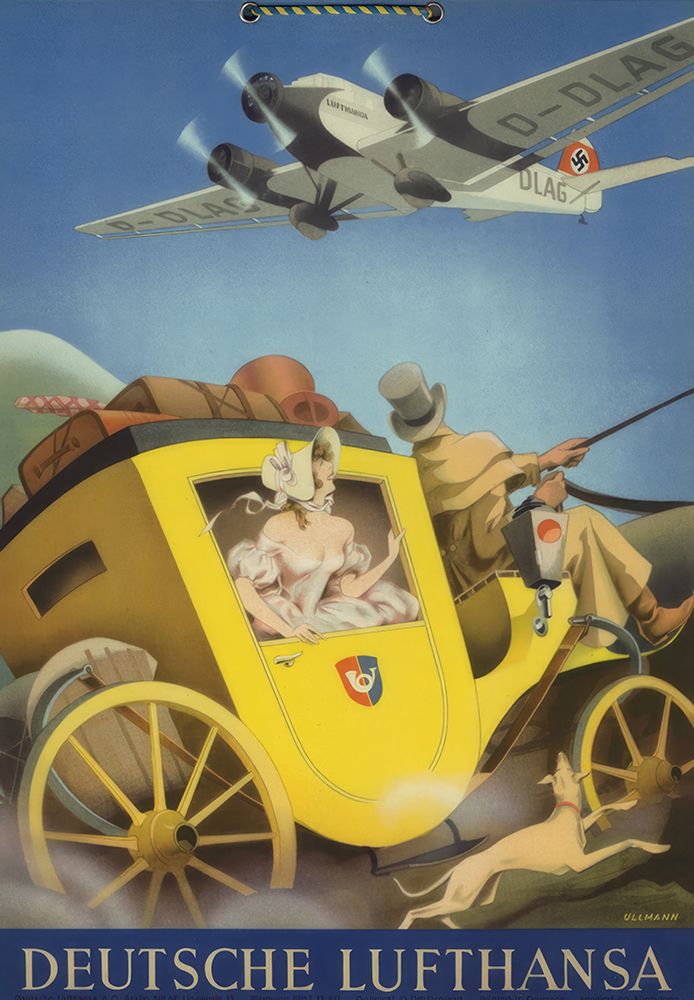 Lufthansa Vintage Travel Poster