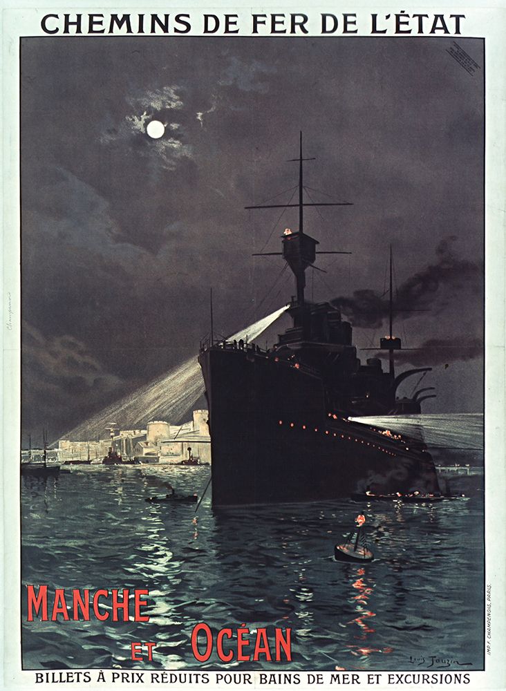 Manche et Ocean Vintage Travel Poster 1910
