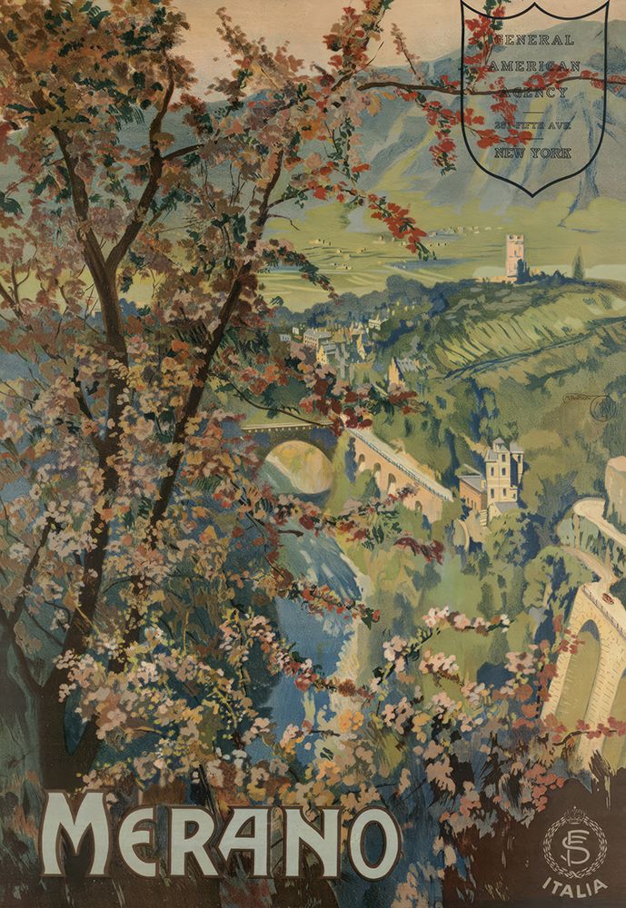 Merano, Italy Vintage Travel Poster