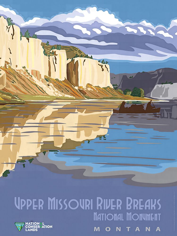 Montana Upper Missouri Vintage Travel Poster