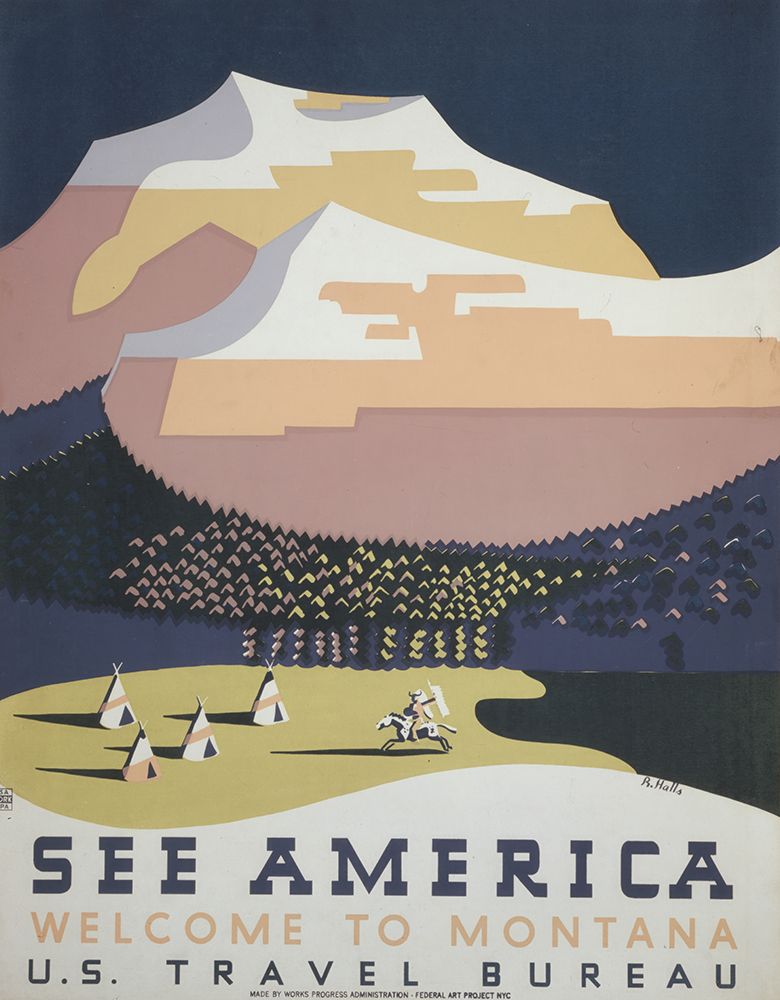 Montana WPA Vintage Travel Poster