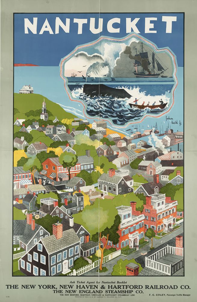 Nantucket Vintage Railroad Travel Poster