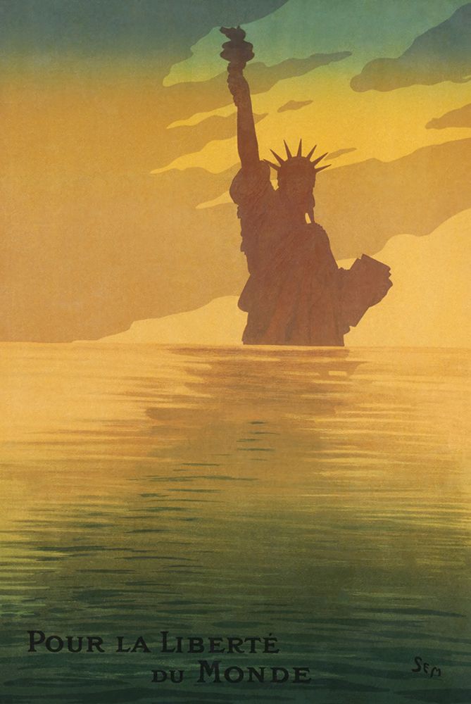New York Statue of Liberty Vintage Travel Poster 1917