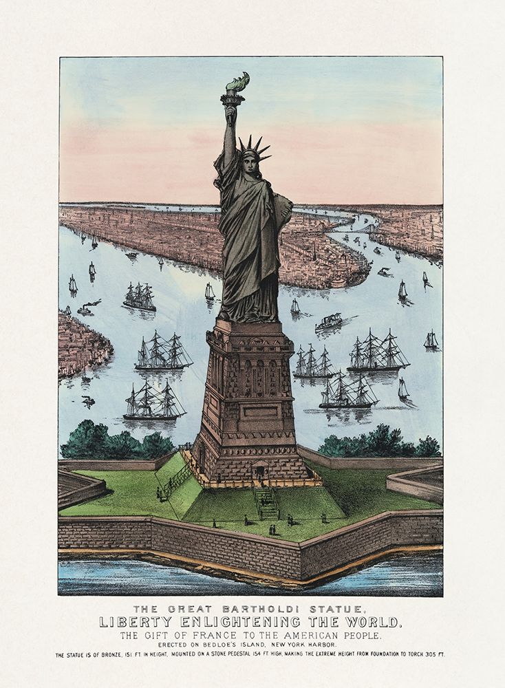 New York The Great Bartholdi Statue - Liberty Enlightening the World 1885