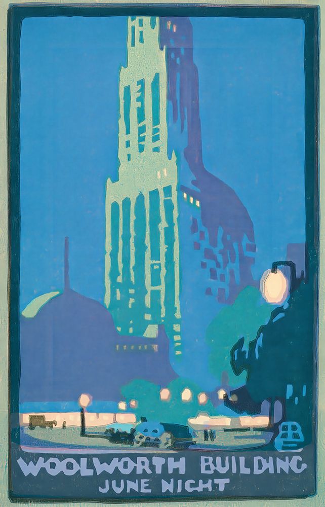 New York Woolworth Building June Night 1916 by Rachael Robinson Elmer